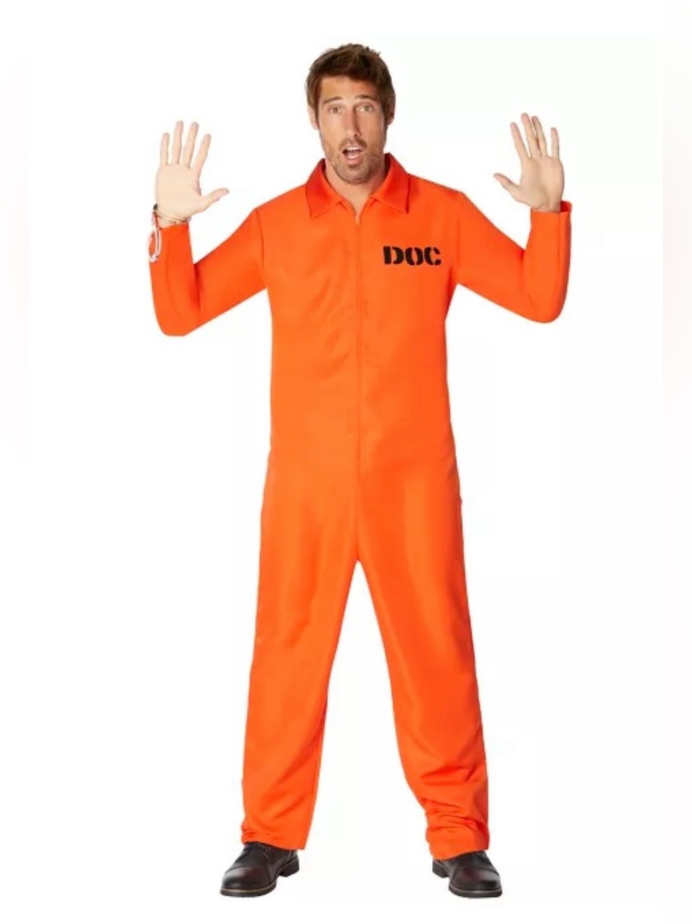 Halloween Costume- Orange Jumpsuit - Adult XS/S (Teen)